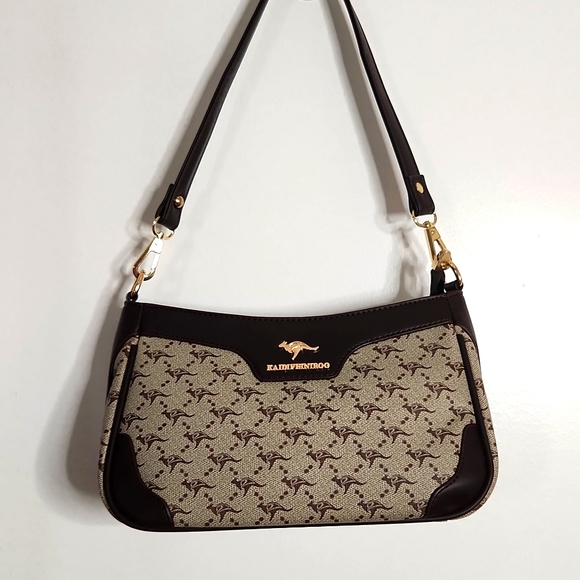 8653 coffee bean trim, light khaki print NWT VEGAN - Picture 1 of 2